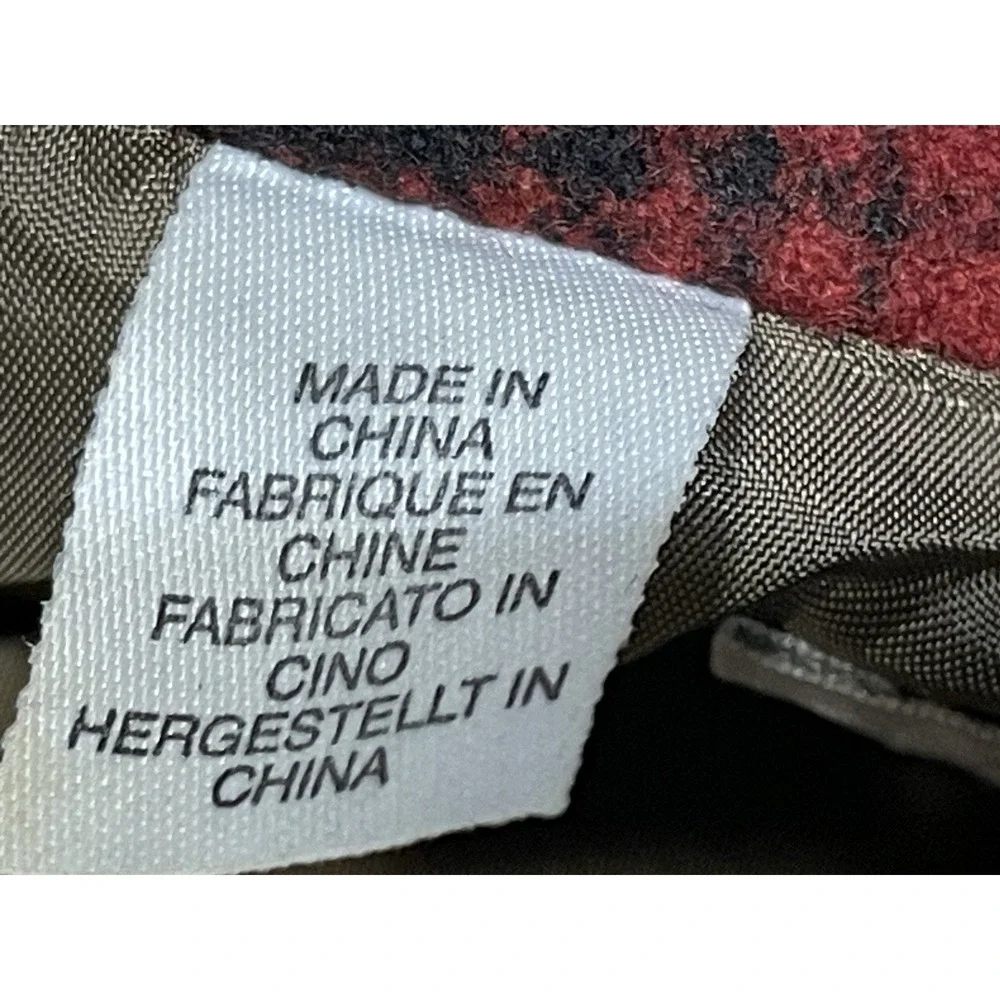 Paul Smith Red Ear Wool Plaid Field Jacket Blazer Men XL Red Black Buffalo Check